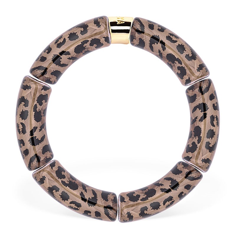 Bracelet jonc élastiqué MAS GRAOU MONO FELI 1- Léopard transparent PARABAYA Bracelet jonc élastiqué MAS GRAOU MONO FELI 1- Léopard transparent PARABAYA