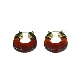 Boucles d'oreilles Créoles WINE - Résine Bordeaux - Lucas Jack