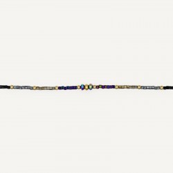 Collier & Bracelet STELLA ALMA VIOLET 3 tours - Hématites gold & violette