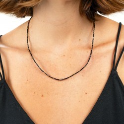 Collier & Bracelet STELLA ALMA VIOLET 3 tours - Hématites gold & violette