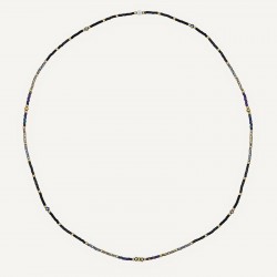 Collier & Bracelet STELLA ALMA VIOLET 3 tours - Hématites gold & violette