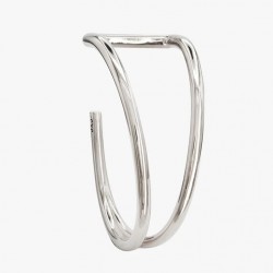 Bracelet GONCOLE SLIM Jonc ouvert boucle plaqué argent - CXC