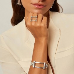 Bracelet HIDALGO BIG Jonc boucle plaqué argent