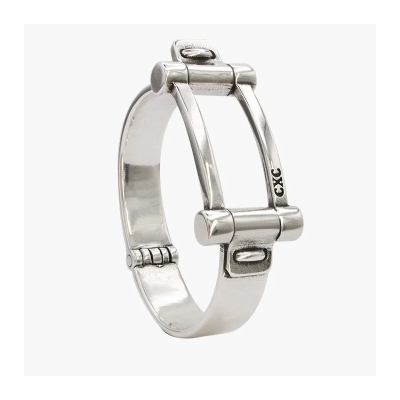 Bracelet HIDALGO BIG Jonc boucle plaqué argent - CXC