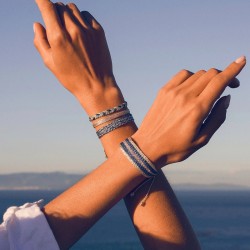 Bracelet BOX 1 Gold Silver Indigo - Fils d'or tressés Bracelet BOX 1 Gold Silver Indigo - Fils d'or tressés