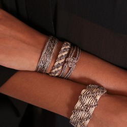 Bracelet INTERMIX Rose Gold Walnut Peppercorn - fils d'or tressés Bracelet INTERMIX Rose Gold Walnut Peppercorn - fils d'or tressés