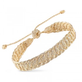 Bracelet AYLA GOLD - fils d'or tressés - Maaÿaz
