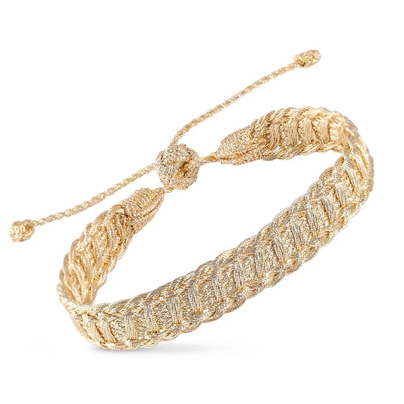 Bracelet AYLA GOLD - fils d'or tressés - Maaÿaz