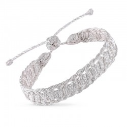 Bracelet NAYA SILVER - fils d'or tressés - Maaÿaz