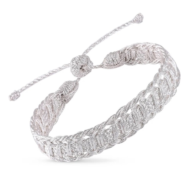 Bracelet NAYA SILVER - fils d'or tressés - Maaÿaz Bracelet NAYA SILVER - fils d'or tressés - Maaÿaz