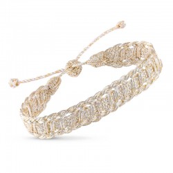 Bracelet AYLA GOLD SILVER - fils d'or tressés - Maaÿaz