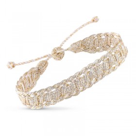 Bracelet AYLA GOLD SILVER - fils d'or tressés - Maaÿaz
