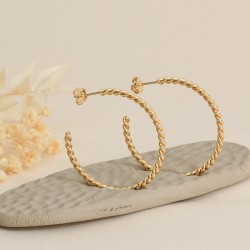 Boucles d'Oreilles Créoles Les Essentiels - Fil torsadé - Aurélie Joliff