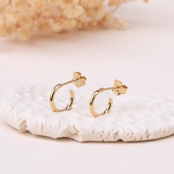 Boucles d'Oreilles Mini Créoles Les Essentiels - Fil lisse