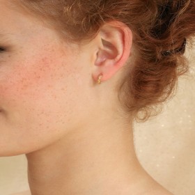 Boucles d'Oreilles Mini Créoles Les Essentiels - Fil diamanté - Aurélie Joliff