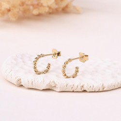 Boucles d'Oreilles Mini Créoles Les Essentiels - Fil torsadé