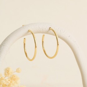 Boucles d'Oreilles Petites Créoles Les Essentiels - Fil lisse - Aurélie Joliff