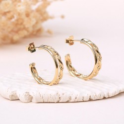 Boucles d'Oreilles Double...