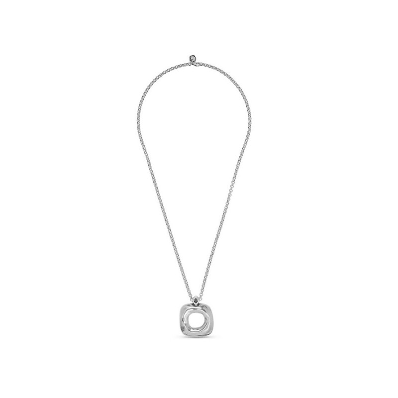 Collier sautoir CUBICA Métal - Chaîne fantaisie & Pendentif Carré - CICLON