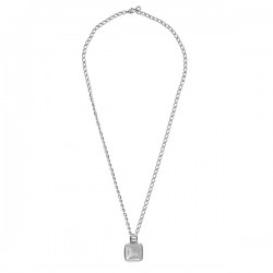 Collier sautoir KUBIK Métal - Chaîne fantaisie & Pendentif Carré - CICLIN