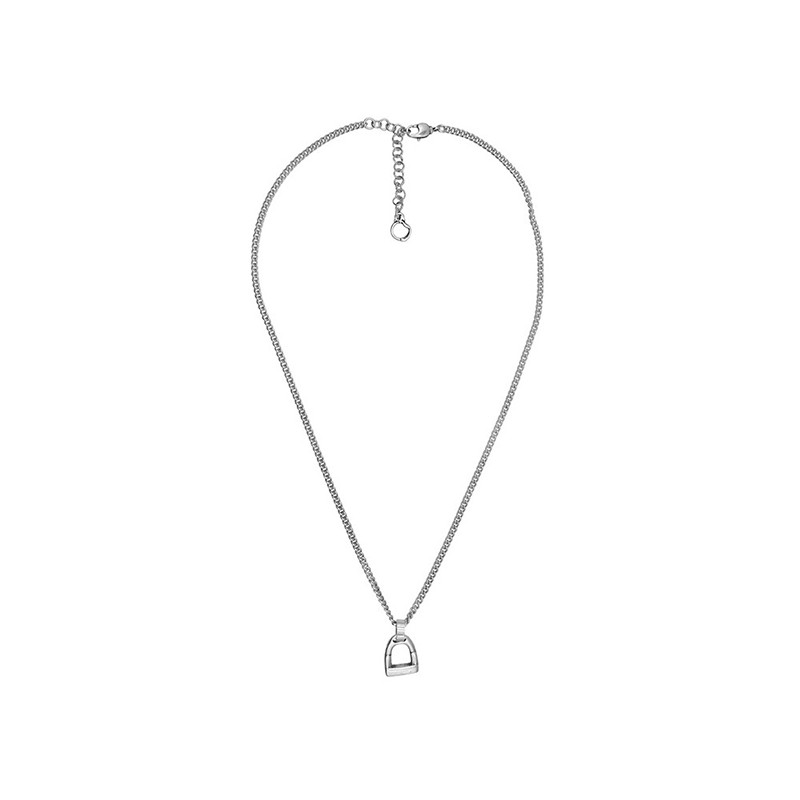 Collier court POTRO Métal - Chaîne fantaisie & Pendentif Petit Etrier- CICLON