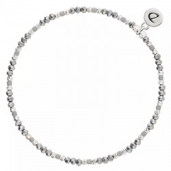 Bracelet élastique NUSA en argent - Gris - DORIANE Bijoux