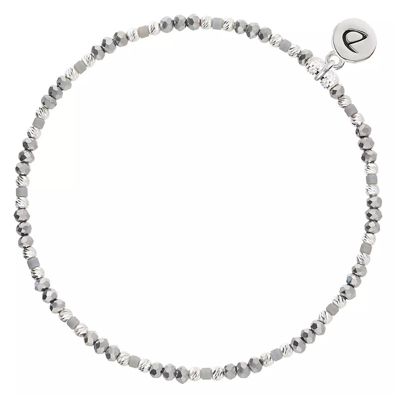 Bracelet élastique NUSA en argent - Gris - DORIANE Bijoux