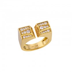 Bague large LENNY Or -...