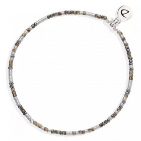 Bracelet élastique LE MIX argent - Gris hématite Léopard - DORIANE BIJOUX