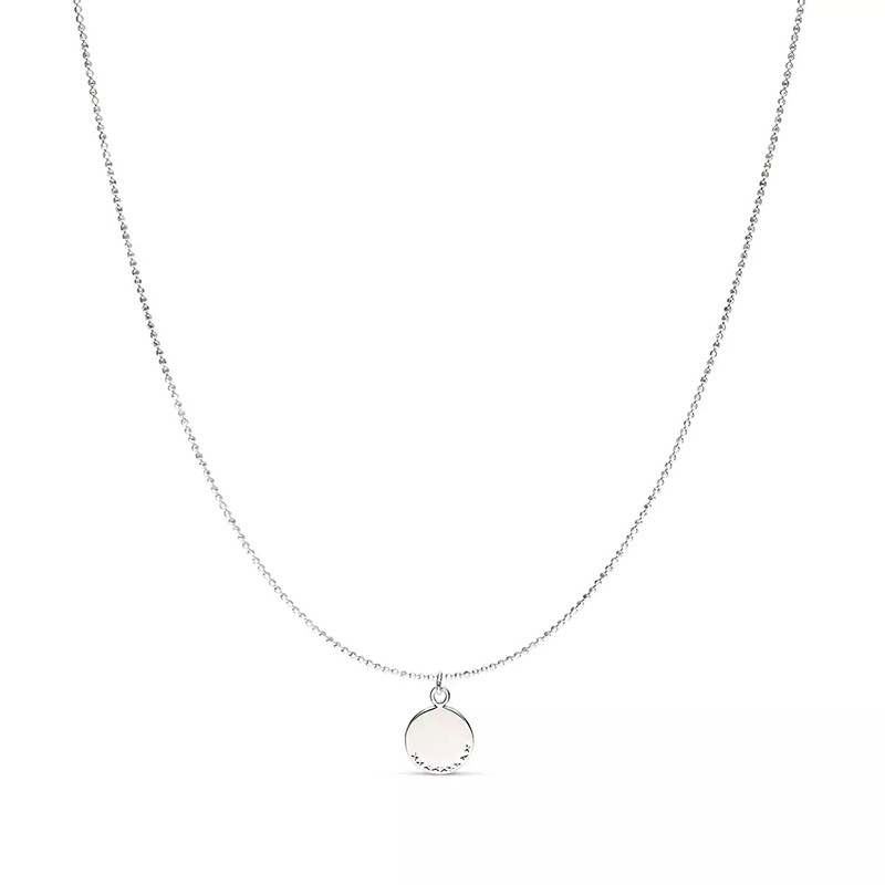 Collier Chaîne fine en argent PASTILLE CISELEE - DORIANE BIJOUX