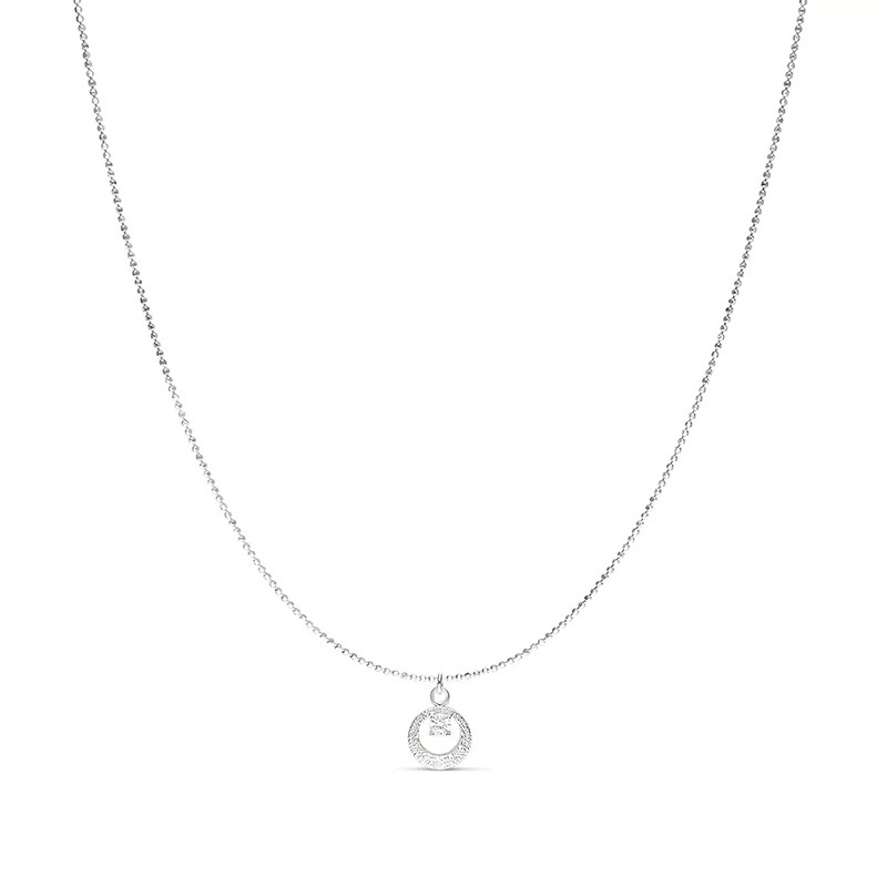 Collier Chaîne fine en argent ANNEAU & ECLAT ZIRCON - DORIANE Bijoux