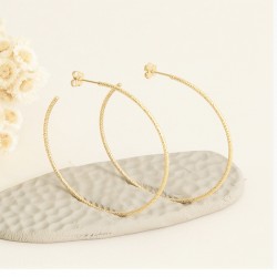 Boucles d'Oreilles Grandes Créoles Les Essentiels - Fil lisse