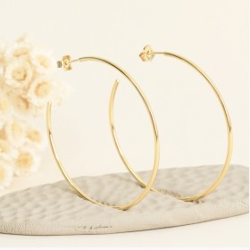 Boucles d'Oreilles Grandes Créoles Les Essentiels - Fil lisse - AURELIE JOLIFF