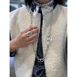 Collier sautoir CORAL Métal - Chaîne fantaisie & Noeuds marins