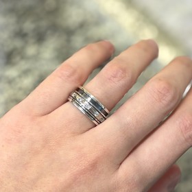 Bague en Argent Anneaux & zircons - L'ALLIANCE