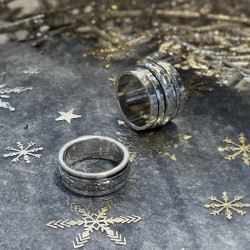 Bague en Argent Anneaux & zircons - L'ALLIANCE TAILLE 60