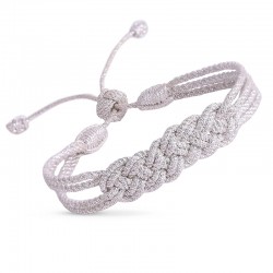 Bracelet KNOT SILVER - fils d'argent tressés - MAAYAZ