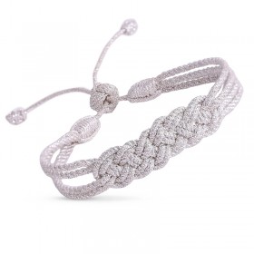 Bracelet KNOT SILVER - fils d'argent tressés - MAAYAZ