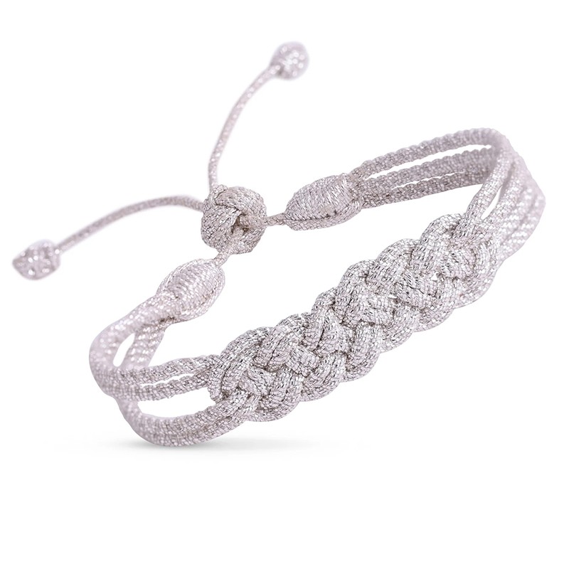 Bracelet KNOT SILVER - fils d'argent tressés - MAAYAZ