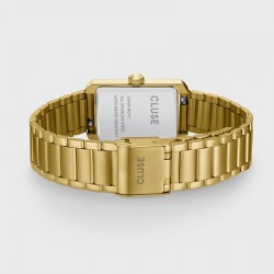 Montre Belisenna Steel Olive, Gold Color, cadran rectangle vert & bracelet oyster