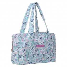 Sac Week-end Rosée Matinale - Bleu rose & vert - La P'tite Cachottière