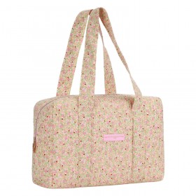 Sac Week-end Imprimé d'Aurore - Rose vert & rouge - La P'tite Cachotière