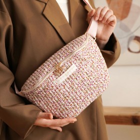 Sac Banane Petites Baies Sauvages - Rose vert orange & rouge - La Ptite Cachottière