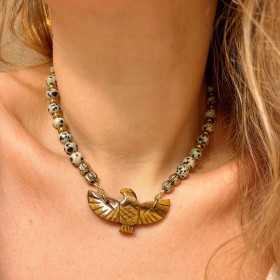 Collier UMI - Pierres semi-précieuses & Hématites dorées - Maison 91