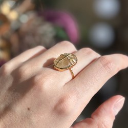 Bague ajustable LIBELLULE Or - Quart rutile