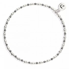 Bracelet élastique FUNNY argent - Gris hématite- DORIANE Bijoux