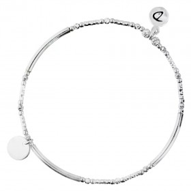 Bracelet élastiqué en Argent - Petite Pastille plate - DORIANE Bijoux