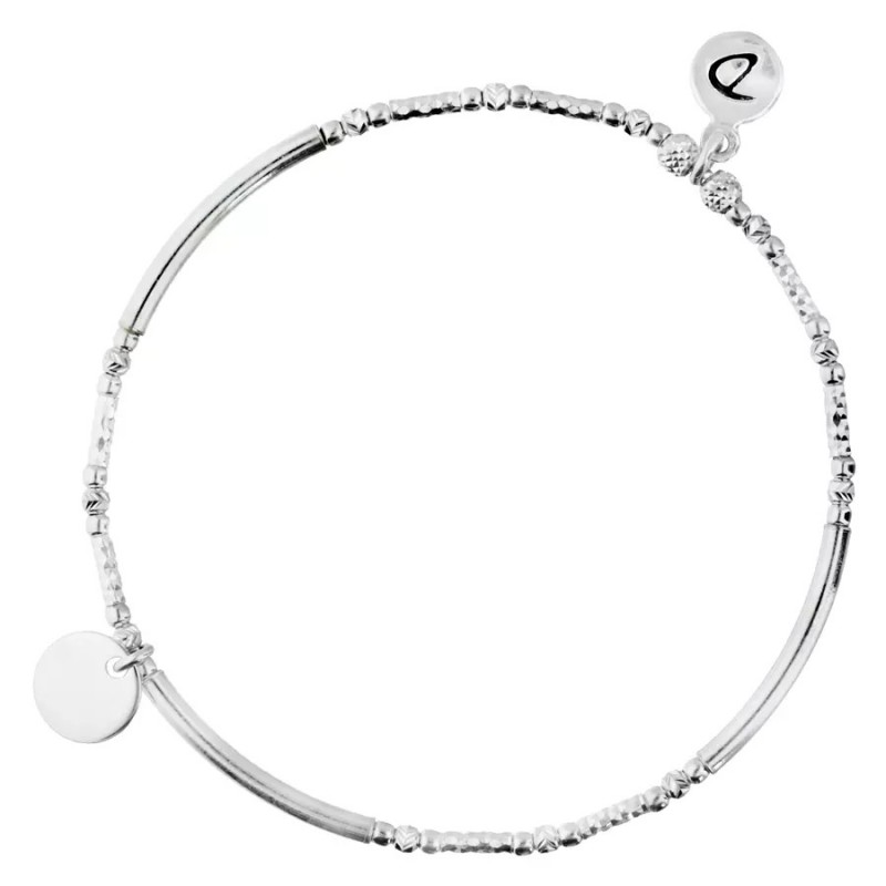 Bracelet élastiqué en Argent - Petite Pastille plate - DORIANE Bijoux