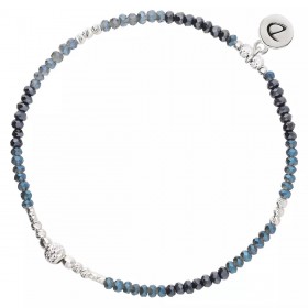 Bracelet élastiqué KANDY Bleu - Perle diamantée - DORIANE Bijoux