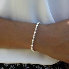 Bracelet boules élastique en argent 925/1000 le classique